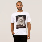 Majestueuze witte kat t-shirt (Voorkant volledig)