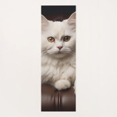 Majestueuze witte kat yogamat (Achterkant)