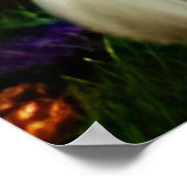 Majestueuze witte leeuw etherische kunst poster (Hoek)