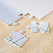 Majestueuze Witte Leeuw in Winter Wonderland Desig Legpuzzel (Zijkant)