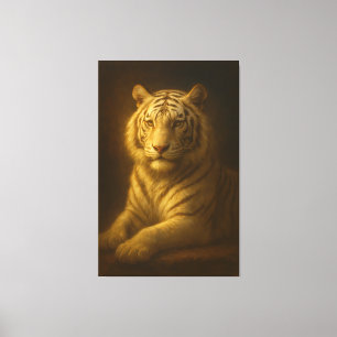 Majestueuze Witte Tijger – Fijne Kunst Premium Can Canvas Afdruk