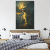 Majestueuze Witte Tijger – Fine Art Print (Insitu (Slaapkamer))