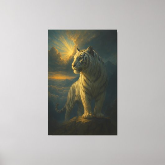 Majestueuze Witte Tijger – Fine Art Print (Voorkant)