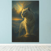 Majestueuze Witte Tijger – Fine Art Print (Insitu (Houten vloer))