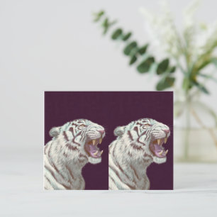 Majestueuze Witte Tijger – Postkaartontwerp Briefkaart