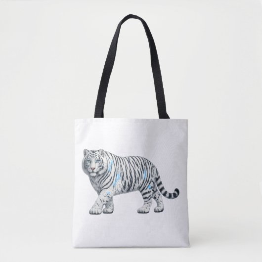 Majestueuze Witte Tijger Wildlife Kunst Tas (Voorkant)
