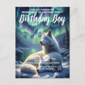 Majestueuze witte wolven in sneeuw Verjaardag Uitn Briefkaart (Voorkant)