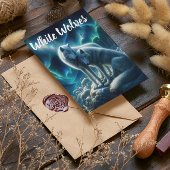 Majestueuze witte wolven rusten briefkaart