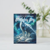 Majestueuze witte wolven rusten op Verjaardag Uitn Briefkaart (Staand voorkant)