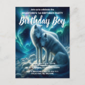 Majestueuze witte wolven rusten op Verjaardag Uitn Briefkaart (Voorkant)