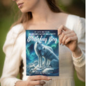 Majestueuze witte wolven rusten op Verjaardag Uitn Briefkaart