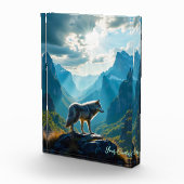 Majestueuze Wolf Berg Kunst Fotoblokken (Rechts)