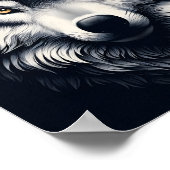 Majestueuze wolf blik poster (Hoek)