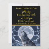 Majestueuze wolf boven besneeuwde piek kaart (Voorkant)