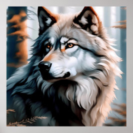 Majestueuze wolf: de geest van het wild poster