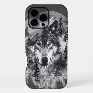Majestueuze wolf die bij het ochtendgloren uit het iPhone 16 pro max hoesje