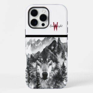 Majestueuze wolf die bij het ochtendgloren uit het iPhone 16 pro max hoesje