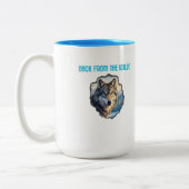 Majestueuze Wolf Dubbele Belichting Wilderness Mok (Links)
