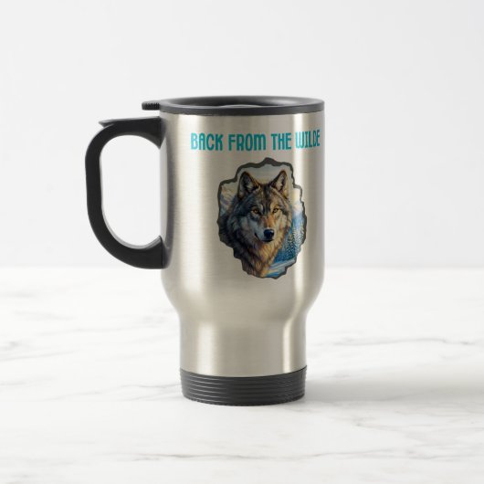 Majestueuze Wolf Dubbele Belichting Wilderness Mok (Links)