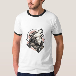 "Majestueuze Wolf Geometrisch T-Shirt" T-shirt