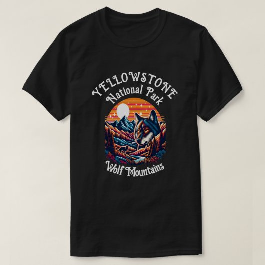 Majestueuze wolf in bergachtig terrein t-shirt (Design voorkant)