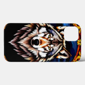 Majestueuze Wolf in Kleurrijk Detail Case-Mate iPhone Case (Achterkant (horizontaal))