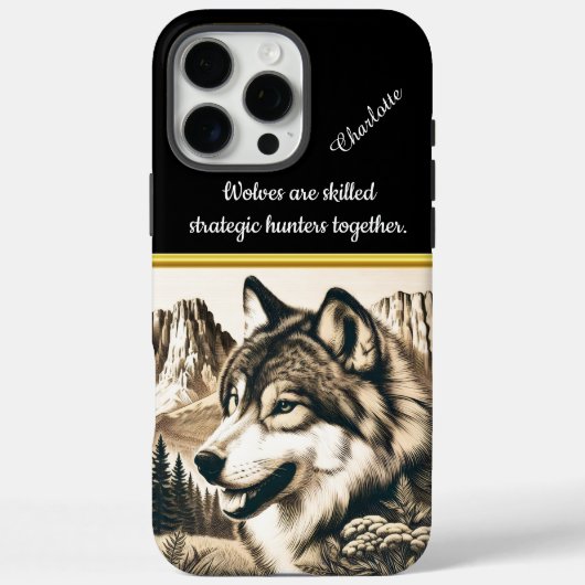 Majestueuze wolf neergestreken in sereen berglands Case-Mate iPhone case (Achterkant)
