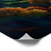 Majestueuze wolf omgeven door Natuur Poster (Hoek)