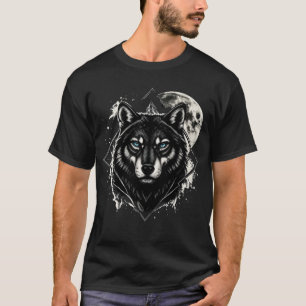 Majestueuze Wolf Onder de Volle Maan T-shirt