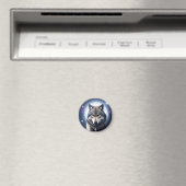 Majestueuze Wolf Onder Sterrenhemel Magneet (Insitu (Vaatwasser))