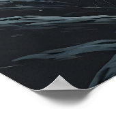 Majestueuze Wolf Onder Volle Maan Poster (Hoek)