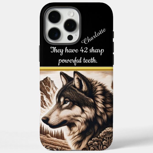 Majestueuze wolf staart over sereen berglandschap Case-Mate iPhone case (Achterkant)