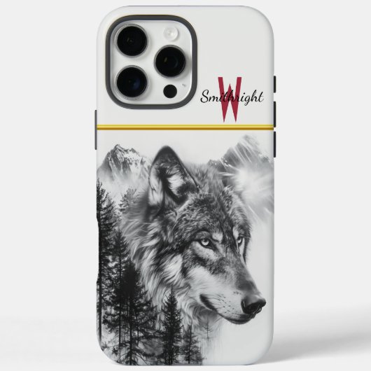 Majestueuze wolf tussen mistige bergen en hoge den Case-Mate iPhone case (Achterkant)
