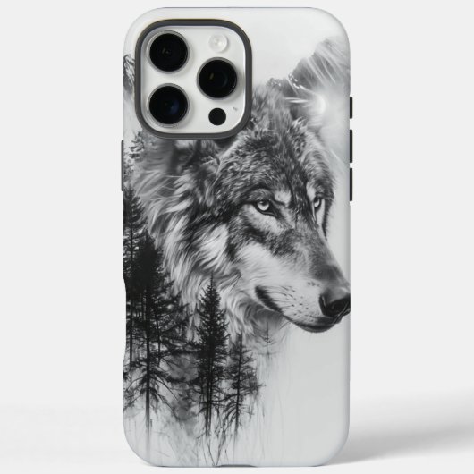Majestueuze wolf tussen mistige bergen en hoge den Case-Mate iPhone case (Achterkant)