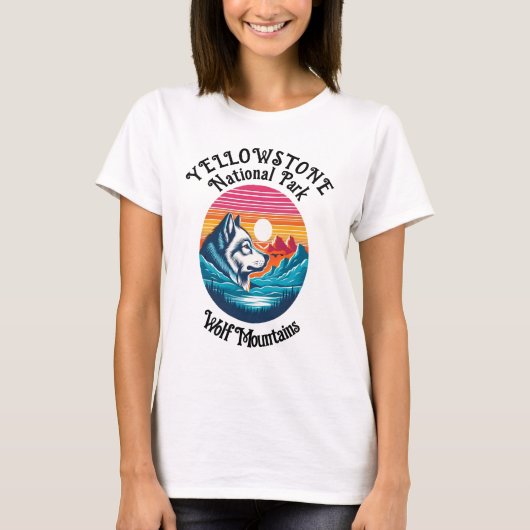 Majestueuze wolf van Yellowstone T-shirt (Voorkant)