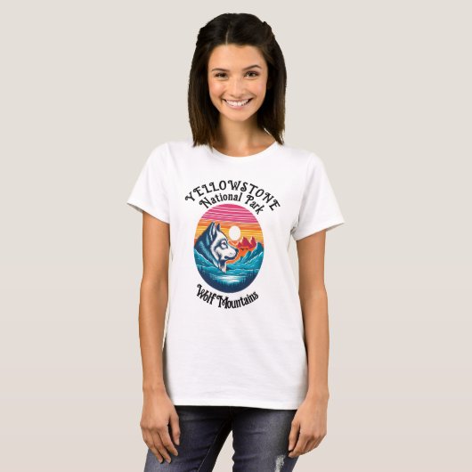 Majestueuze wolf van Yellowstone T-shirt (Voorkant volledig)