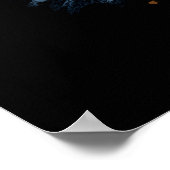Majestueuze Wolf Volle Maan Wildernis Poster (Hoek)
