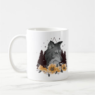 Majestueuze wolf-wildlife-illustratie koffiemok