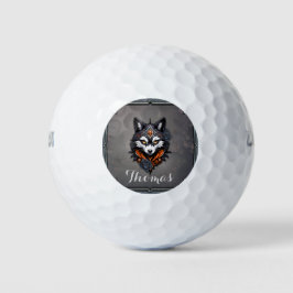 Majestueuze wolfskop, afgewerkt in een diepe, golfballen