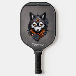 Majestueuze wolfskop, afgewerkt in een diepe, pickleball paddle