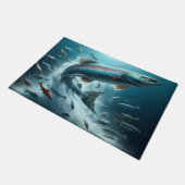 Majestueuze zalm tijdens maanverlichte dans 36x24 deurmat (Schuin)