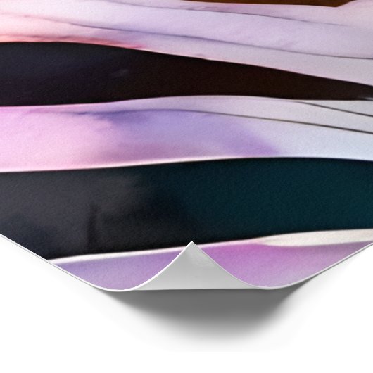 Majestueuze Zebra in Waterverf Poster (Hoek)