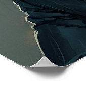 Majestueuze Zebra met Crown Portrait Painting Poster (Hoek)