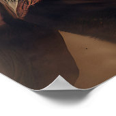 Majestueuze zilverkleurige realistische middeleeuw poster (Hoek)