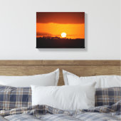 Majestueuze zonsondergang over de rivier canvas afdruk (Insitu (Slaapkamer))