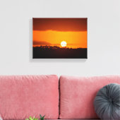 Majestueuze zonsondergang over de rivier canvas afdruk (Insitu (Woonkamer))
