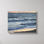Majestueuze zonsopgang boven de oceaan canvas afdruk (Voorkant)
