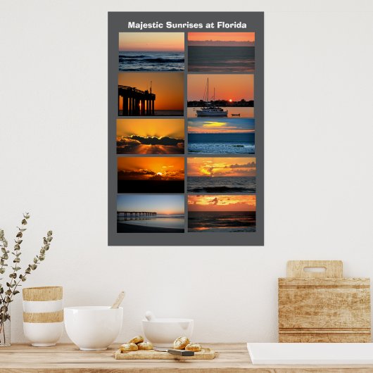 Majestueuze zonsopgangen in Florida Poster (Keuken)