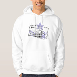Majestueuze Zwaan en Lavendelbladeren - Lijnwerk I Hoodie