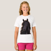 Majestueuze zwarte hengst t-shirt (Voorkant volledig)